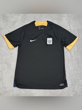 Nike Dri-FIT Alianza Lima Club Kit Jersey Black Gold Mens L Futbol Peru Soccer